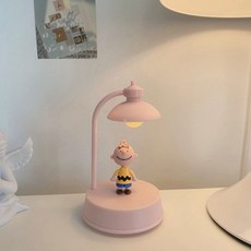 귀여운 스누피 무드등 수면등 취침등 여아 침대 협탁 앰비언트 라이트 찰리 브라운 LED 피규어 모델 데스크탑 장식 선물s, Charlie Brown