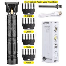 남성용 전기 면도기 T9 USB 충전식 헤어 커팅 머신 트리머 이발사 수염 드래곤, 09 Plasticbuddha1, 한개옵션1, 09 Plasticbuddha1