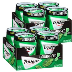 Trident Spearmint Sugar Free Gum 트리덴트 스피아민트 무설탕 츄잉껌 50개입 8팩