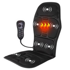 가성비 안마의자 매트 휴대용 소형 접이식 massage chair klasvsa electric back massager 마사지 의자 쿠션 난방 진동기 자동차 홈 오피스 요추, 나는 플러그, d