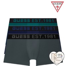 게스 속옷 언더웨어 액티브로고 컬러밴드 남성드로즈 3종세트 MGLU1J725GRNYCH XNK421 YDX202