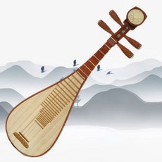 비파 악기 그린 샌들우드 로그 광택 고급 샤미센 악기, 고대 이스무 비파