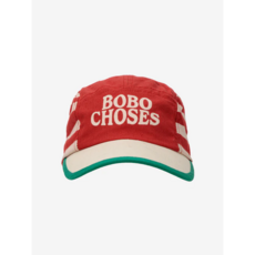 [BOBO CHOSES] 보보쇼즈 24SS 키즈 캡모자 Red Stripes cap 124AI023
