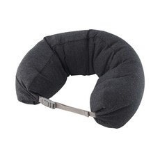 무인양품 MUJI 미립자비즈 푹신 넥쿠션 OHA83A0S, 멜란지블랙