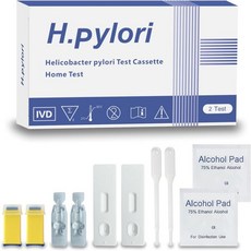 H. pylori 헬리코박터 홈 테스트 키트 빠르고 정확하며 2가지 포함 집에서 자가 1015분 내 결과 실험실 방문 필요 없음, 1개