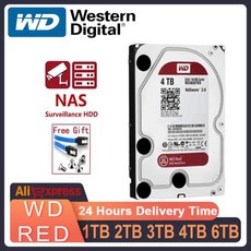 웨스턴 디지털 WD 레드 NAS 디스크 드라이브 내장 5400RPM SATA 6 Gb/s 64MB 캐시 1TB 3.5 인치, 01 Western Digital 1TB - wd하드디스크8tb