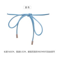 원피스슬림벨트 허리띠 여자 스커트 장식 원피스 허리끈 코디하기쉬운 리본 끈허리띠 진피 양가죽 레드 작은가죽끈