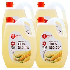 백설 옥수수유, 3.6L, 4개