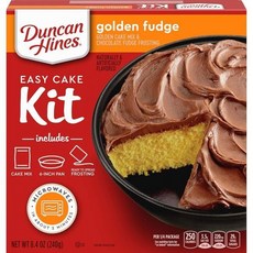 Duncan Hines 이지 케이크 키트 골든 퍼지 믹스 8.4 OZ, 240g, 1개