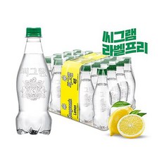 씨그램 450ml x 20pet 레몬 라벨프리 탄산수 탄산음료