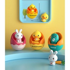 오뚝이 귀여운 공룡알 오리 토끼 3종 오뚝이 어린이 신생아 청각 발달에 좋음, B 토끼, 1개