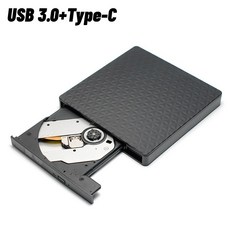 휴대용 외장 CD DVD ROM 광학 드라이브 USB 3.0 C 타입 버너 라이터 맥 리눅스 윈도우 11 10 8/7 노트북 PC용, [05] E, 1개