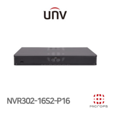 유니뷰 UNV 최대 800만화소 NVR302-16S2-P16 16채널 16POE IP 네트워크 CCTV 녹화기 - 유니뷰녹화기