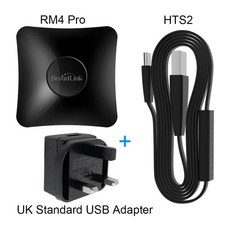 Broadlink RM4 Pro IR 리모컨 RF 스위치 호환 스마트 컨트롤러 HTS2 센서 알렉사 구글 홈 어시스턴트 작동, 02 UK RM4 Pro HTS2, 1개