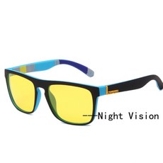 쓸데없는 선물 외계인 선글라스 새로운 사각형 편광 남성용 야간 투시경 안경 노란색 렌즈 눈부심 방지 운전 태양 안경 안경