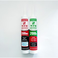 Ecoseal 에코씰 방화실리콘실란트 200MS 200S 방화폼패드 실링마감용 300ml, 200S(흑색), 1개