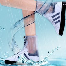 실리콘장화 투명지퍼방수장화 장마철 휴대용 가방에 쏙 신던 신발 그대로