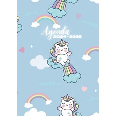 Agenda Scolaire: Licorne Arc-en-ciel | Un Jour par Page Journalier | 12x17 cm Format Standard | P, Agenda Scolaire: Licorne, Arc-