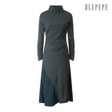 [블루페페] 셔링 언발 원피스 P194MSE003_GN