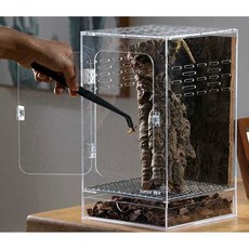 파충류 사육장 양서류 아크릴 사육 케이지 은신처, 1개, 패키지 A형