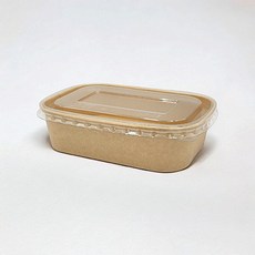 크라프트 사각용기 세트 580ml, 1세트, 25개