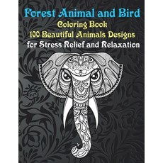 Adult Coloring Book for Colored Pencils and Pens - 100 Animals - Large  Print (Paperback)