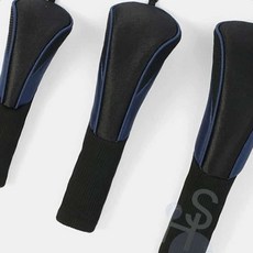 사안 넘버링 골프클럽 헤드커버 3종세트 블루 드라이버커버