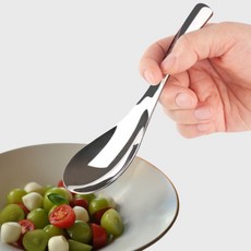 에이다온 스텐 국자스푼 서빙스푼 1+1, 8개, 실버스텐