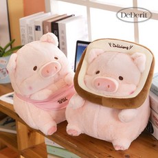 데데리트 귀여운 돼지 피그미 핑꿀이 애착 선물용 봉제 인형, 2.토스트 피그미