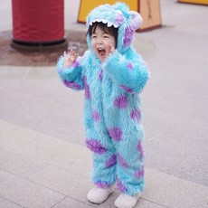 몬스터 주식회사 설리반 점프수트 어린이 코스튬 겨울 등원복 후리스 잠옷 우주복