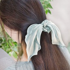 이쁨달다 로얄리본 실크 곱창머리끈 파스텔 슈슈 헤어링 스크런치 연예인곱창 5color