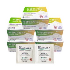 메디탑 뉴클린스왑에이 개별포장 100매 x 5개 알콜솜 알콜스왑 - 뉴클린스왑