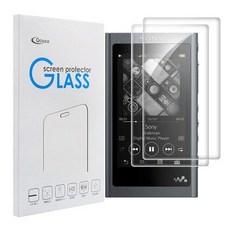 [해외] QOSEA (2 PACK) 소니 NWA55 스크린 프로텍터 9H 울트라 클리어 MP3 MP4 스크린 보호용 스크래치 용 워크맨 강화 유리, For NW-A55