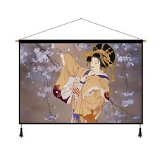 일식집 포스터 대형 벽걸이 벽장식화 일본풍 그림, 밤벚꽃65*45cm