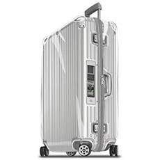 Sunikoo 여행가방 커버 for Rimowa Topas Luggage 클리어 PVC 프로텍터 투명 보호 케이스 with 그레이 지