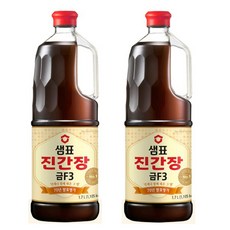 샘표 진간장 금 F3, 1.7L, 2개