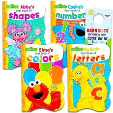 Sesame Street First Books Series Big Bird's Letters Abby's Shapes Elmo's Colors Cookie's Numbers