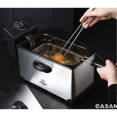 까사니 가정용 다이얼 간편 온도조절 치킨 튀김기 3.5L 가전 요리 기름