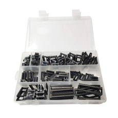 122Pcs DIP IC 소켓 솔더 유형 어댑터 2.54mm 피치 집적 회로 칩 구색 키트(6/8/14/16/18/24/28/40 핀), 다양한 크기, 검은 색, 플라스틱, 1개 - encoder&8vsb