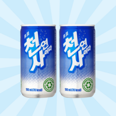 천연사이다 190ml 60캔 사무실음료 탕비실 업소용, 60개입, 60개