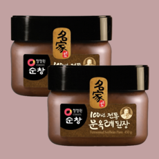  청정원 순창 100년 전통 문옥례된장 450g 2개 된장찌개 무침 국 탕 된장앙념, 순창 문옥례 된장 450g 2개 