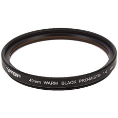 Tiffen 269590 티펜 웜 블랙 프로 미스트 1/4 카메라 필터, 49mm