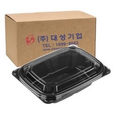  쿡앤락 반찬 샐러드용기 202 검정 세트, 600개입, 2개 
