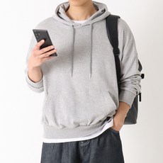 [M~3XL] 루던 무지 오버핏 후드티 사계절 루즈핏 박스핏 와이드 빅사이즈 남여공용 국내생산