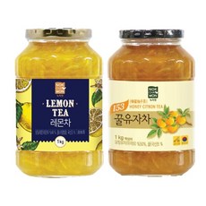 오너클랜 [녹차원] 상큼한 과일차세트 (꿀유자차1kg+레몬차1kg), 1, 1000g