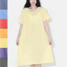 원피스 OPS 홈웨어 편한 엠보싱 원단 체크 리본 잠옷 실크 커플 속옷 결혼