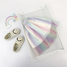 뉴타임즈10 미니스커트 초등학생 치마 덥수룩한 치마 미니스커트 아동 무지개 치마 주름 치마 QH08 A21