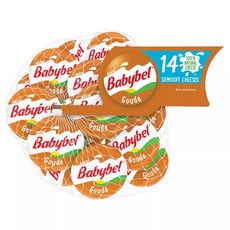 [미국직배송]미니 베이비벨 고우다 치즈 스낵14개입x21g Mini Babybel Gouda Semisoft Cheeses, 21g, 1개