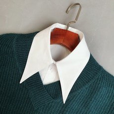 마인드에프 빅 초크 면 슬립 패치 페이크 칼라 남녀 셔츠 페이크 카라 자녀 코디 페이크 넥 가을 겨울 니트