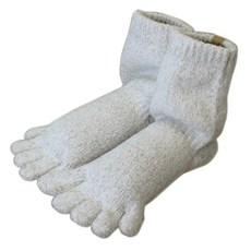 Socks DEPO '뽀글이 5개 발가락 양말 여유파 싱글 숏타입 기모 일제 라이트 그레이 약 19-27cm